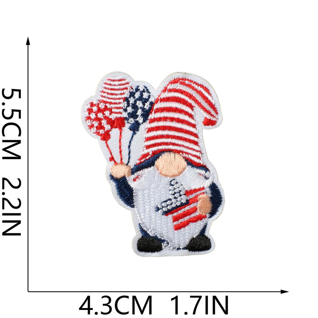 Independence Day Theme Embroidery Cloth Sticker Cartoon Fireworks Clothes Holiday Decoration National Day Patch Sticker Ironing