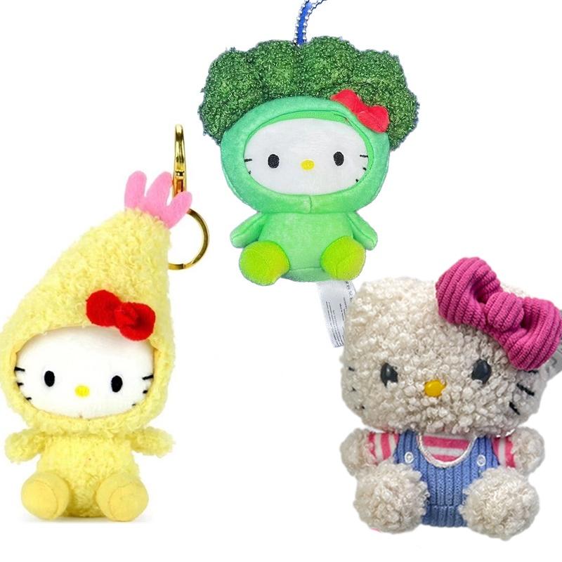 Hellokitty Shrimp Plush Toy Backpack Pendant Cute And Fluffy Kitty Design