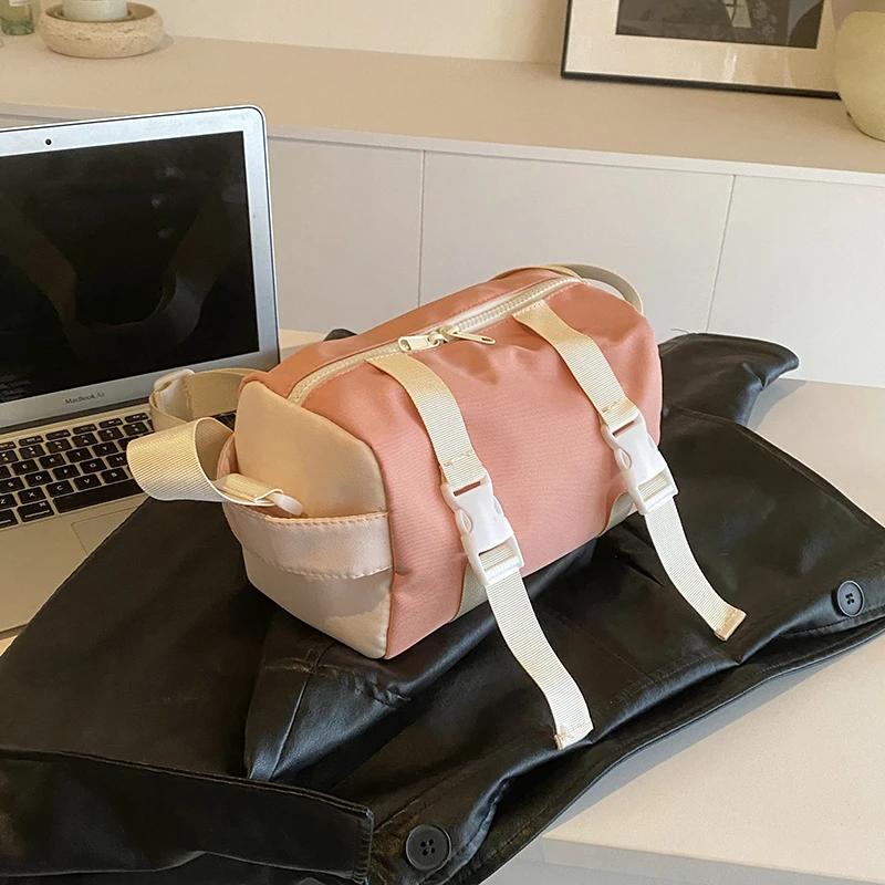 

Сумки через плечо на молнии женские новые высококачественные модные сумки через плечо из холста с пряжкой большой емкости для женщин