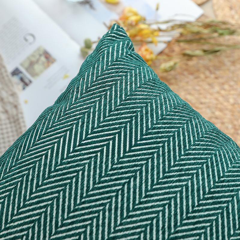 45X45Cm Abstract Green Throw Pillow Cover Nordic Stripe Stamping Waist Cushion Cover Decor Home Decorative Pillowcase New