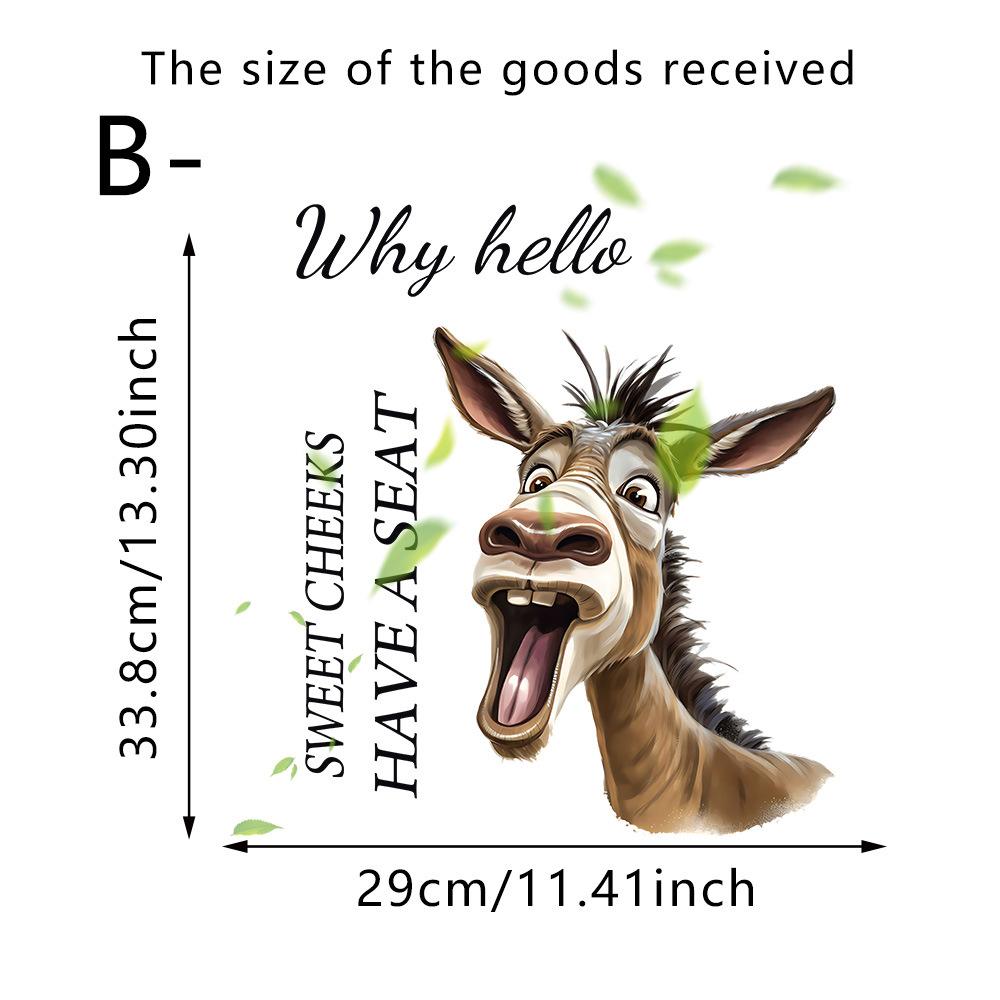 Self-adhesive Funny Cartoon Pet Toilet Stickers Waterproof Oil-proof for Bathroom Home Shop Decor