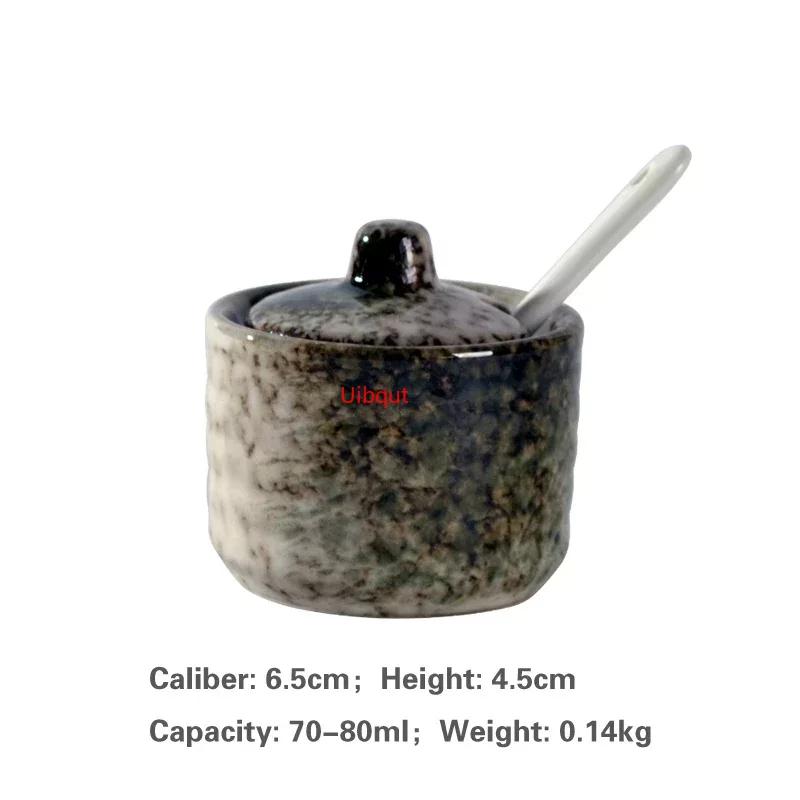 Japanese Tank Creative Seasoning Can Ceramic Seasoning Tank Kitchen Ware Storage Bottles and Jars Bottle Glass Bottle Jars