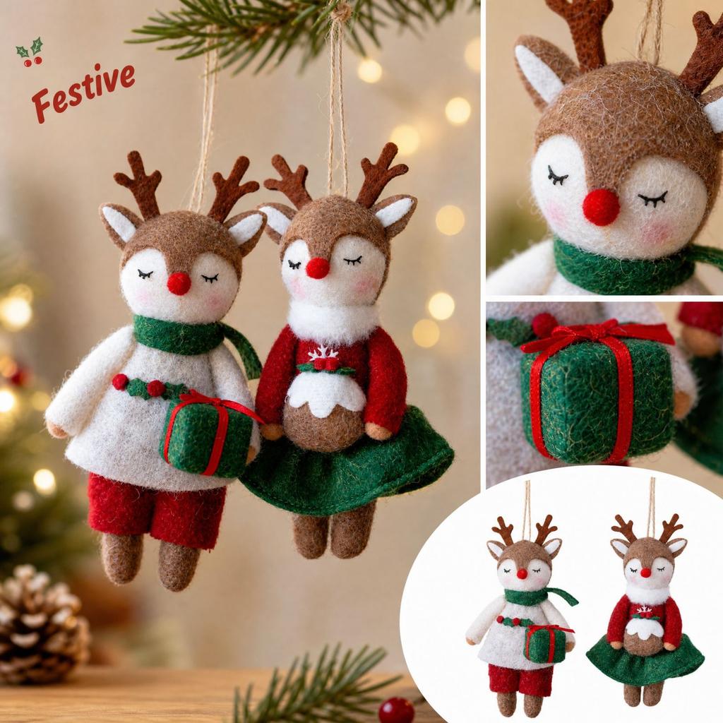 Christmas Hanging Ornament Doll, Holiday Decoration for Christmas Tree
