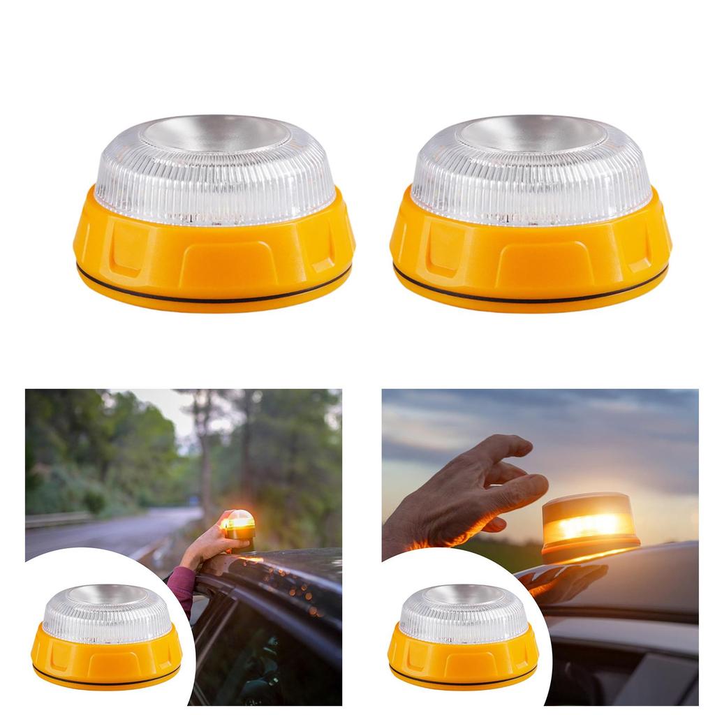 Traffic Warning Light Battery Powered Portable Emergency Lamp LED Beacon Light for Car Roadside Safety
