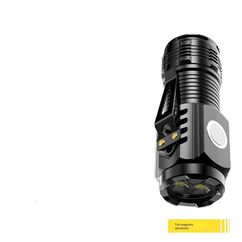 LED Strong Light Flashlight Rechargeable Multi functional for Long Range Portable Outdoor Home Mini Flashlight Cap Clip Light