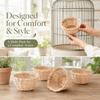 4Pcs Hook Design Bamboo Bird Nest Hand Woven Weaving Bird House Bird Nest With Hook  Cockatiels
