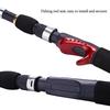 SOUGAYILANG Spinning Fishing Rod 1.65m Red Portable Travel Carbon Fishing Pole(without Fishing Reel)