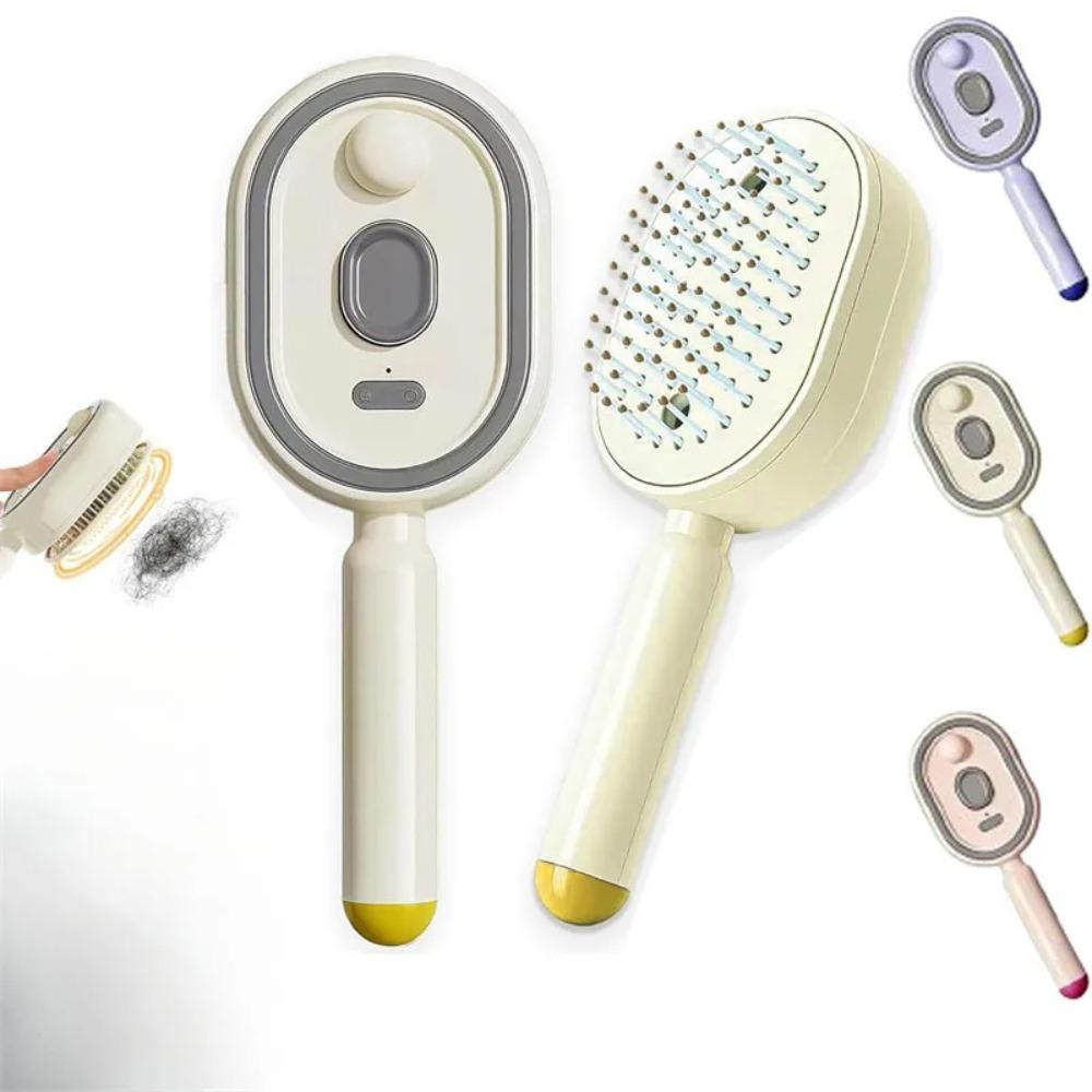 Electric Spray Air Cushions Massage Comb 3 In 1 Self Cleaning Steam Essential Oil Brush Rechargeable Spray Scalp Massager Combs