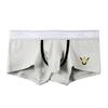 Men Boxer Underwear Letter Print Elephant Nose Design Shorts Briefs Mid-rise High Elasticity Breathable Panties