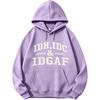 Unisex Printed Hooded Sweatshirt Long Sleeve Pullover Casual Top for Men and Women