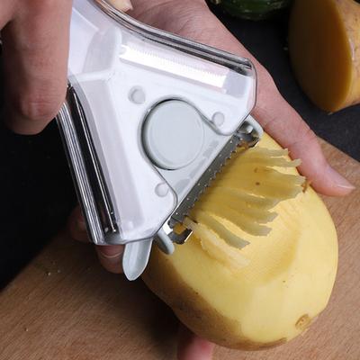 Éplucheur de légumes Lame en acier inoxydable Outil râpe à pommes de terre avec poignée ergonomique Interrupteur facile Éplucheur de cuisine pour fruits et légumes