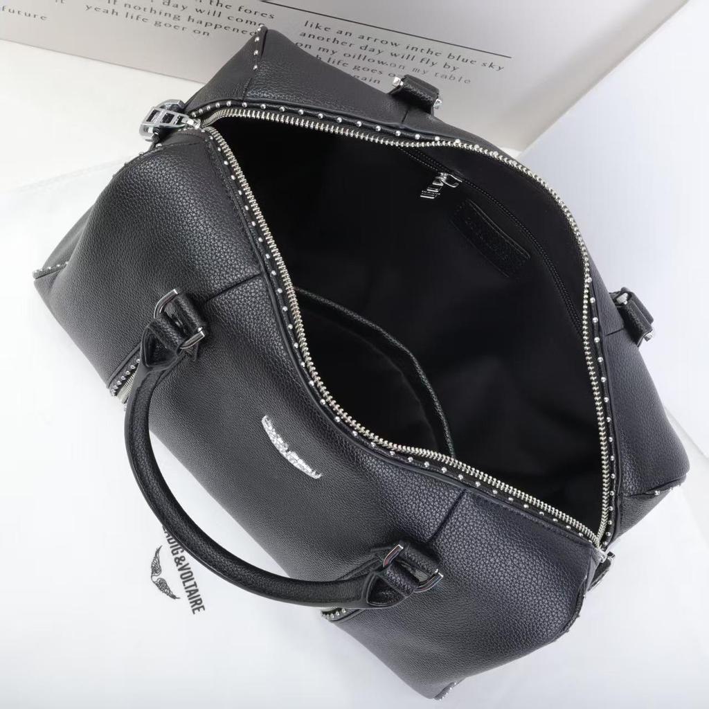 2025 ZV Fashion Women's Studded Boston Crossbody Handbag