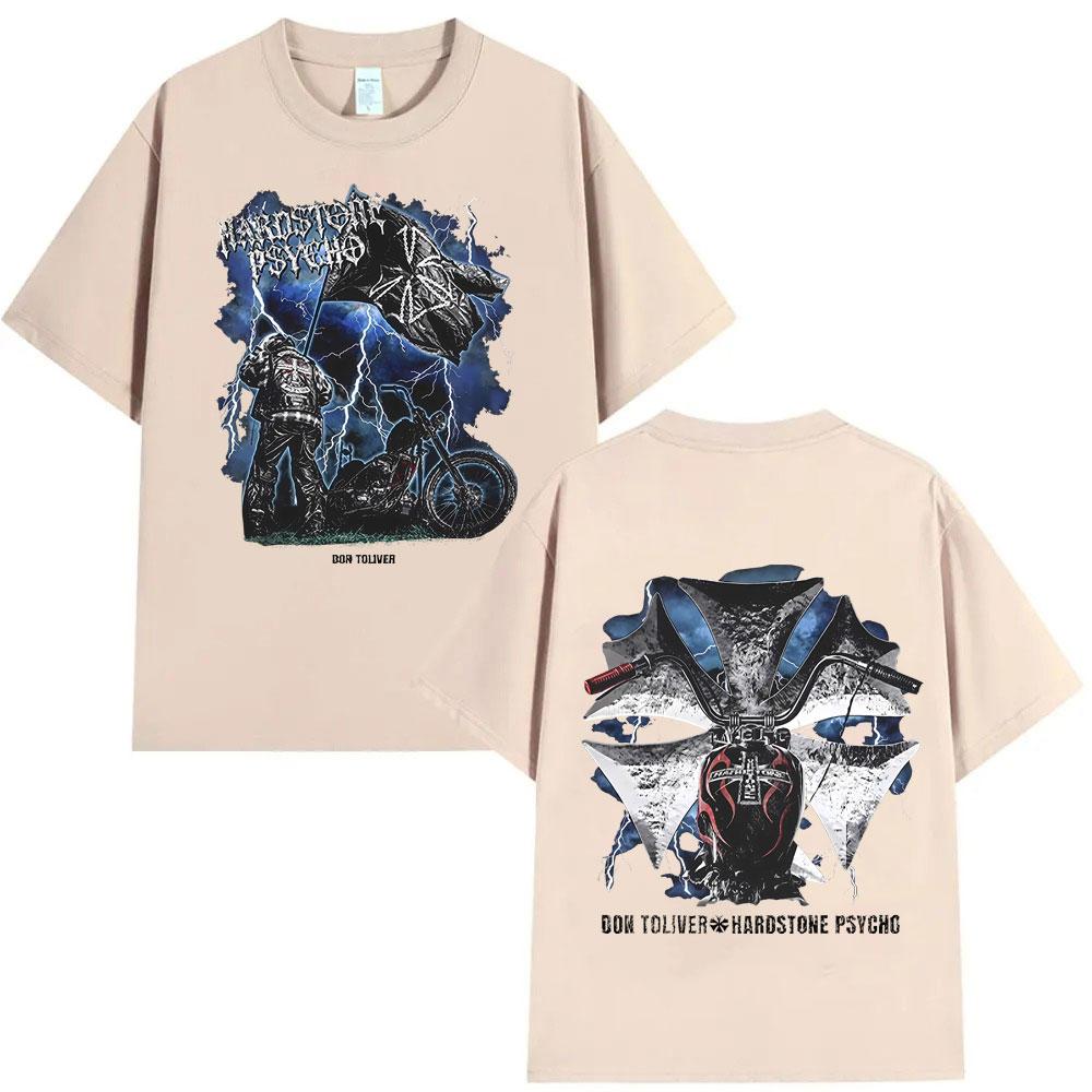 2025 Summer Rapper Don Toliver Hardstone Psycho Doublesided Printed Tshirt Mens Fashion Hiphop Cotton Tshirt Short Sleeve