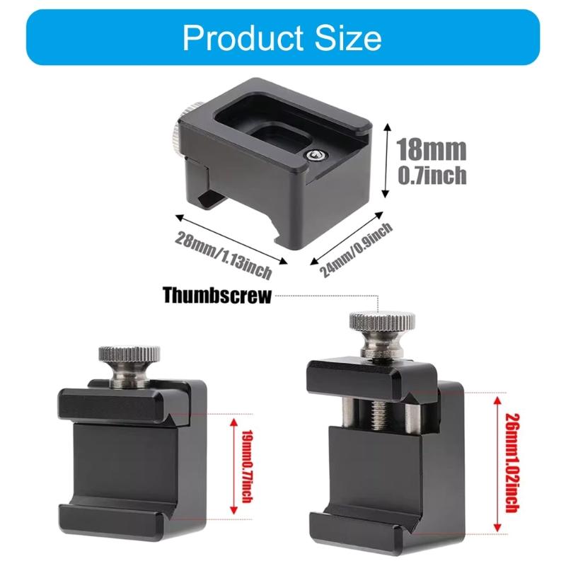 Quick Release Cheese Clamp DSLR Camera Slide Cold Boot Cheese Clip Plate Cheese Claw Buckle Extension Slide Clamp