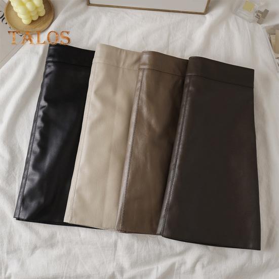 Mini Skirt A-Line High Waist Solid Color Women Skirt Autumn Winter Windproof Hip Wrapped Skirt Daily Wear