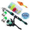Fishing Rod Combo 1.8 Telescopic Spinning Reel Lure Line Hook Σετ για γυναίκες Παιδιά Δώρο ψαρέματος