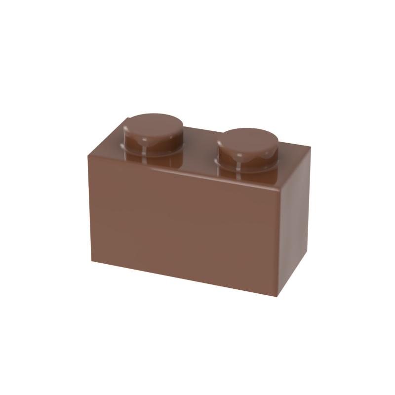 40PCS Thick 1x2 Dots Bricks DIY Building Blocks Figures Educational Creative Size Compatible with 3004 ABS Toys for Children