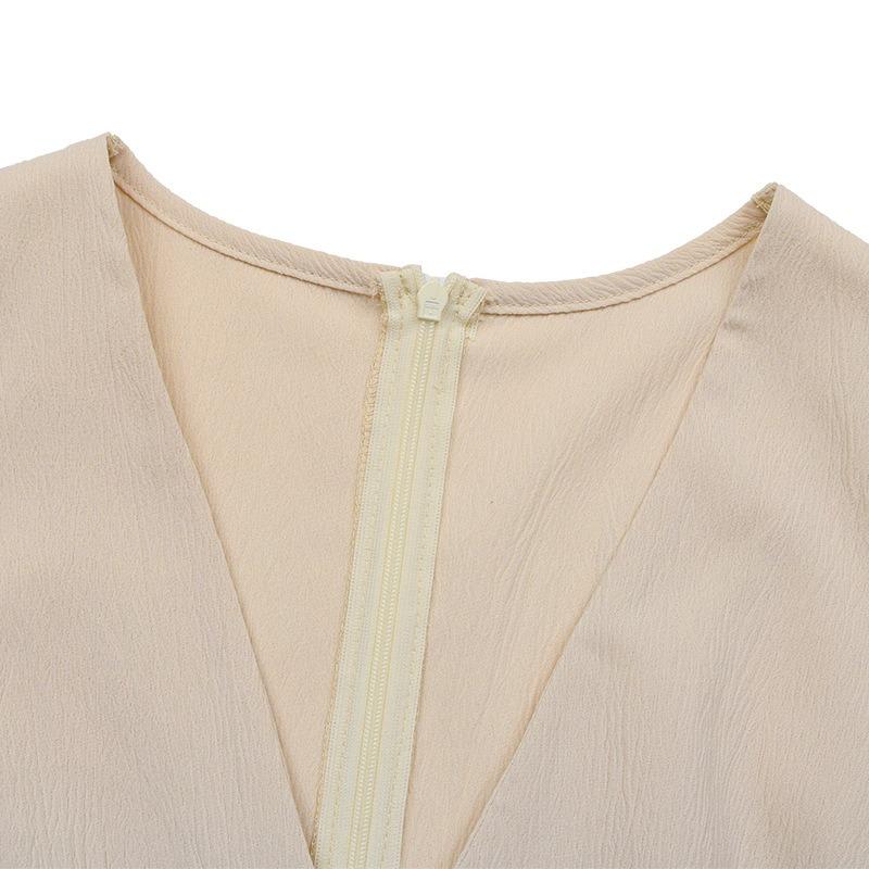 Dámský nový letní overal bez rukávů s výstřihem do V, jednobarevný overalové šortky