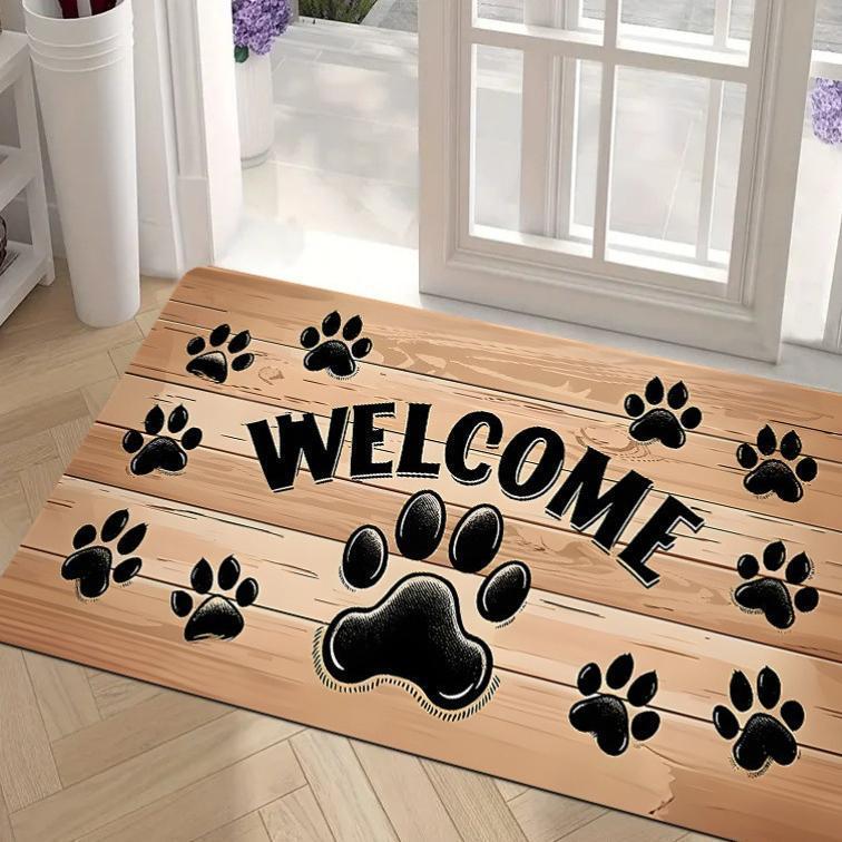 Rutschfeste, schmutzabweisende Willkommensmatte aus Kieselgur mit amerikanischem Buchstabenmuster