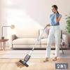 2 In 1 Electric Window Vacuum Cleaner Powerful Suction Portable Glass &Floor Cleaner Extendable for Home Car Mirror Tiles Marble