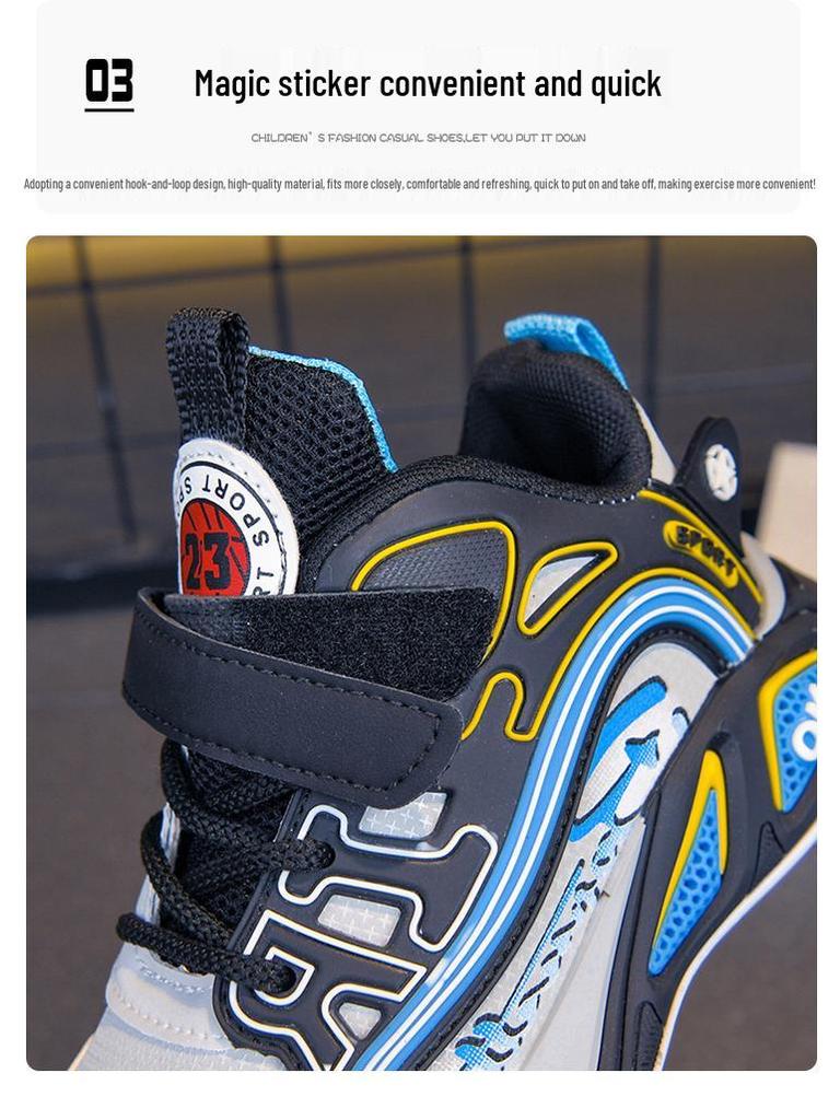 2026 Boys' Lightweight Non-Slip Basketball Shoes with Rotating Buckle