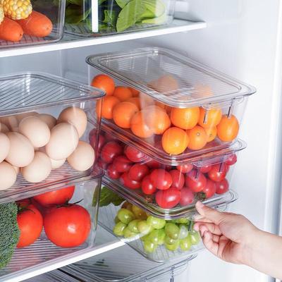 Kühlschrank Frischhalte-Aufbewahrungsbox mit Deckel für Lebensmittel, Obst, Gemüse und Eier
