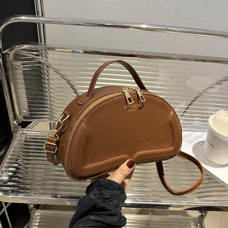 Simplicity Trendy Saddle Shoulder Bag Women PU Leather Crossbody Bag Simple Solid Color Messenger Bag Designer Handbags