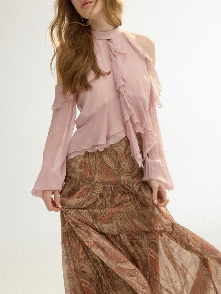 Sinseuden Romantic Off-Shoulder Blouse