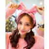 Dot Bows Headband Women Coral Fleece Knot Elastic Hairband Solid Hair Ties Girls Accesories Wash Face Makeup Head Wrap Bandage
