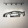 Metal Racing Car Wall Art, 1pc, Metal Car Silhouette, Indoor Outdoor Metal Decor for Home, Patio, Bedroom, Unique Gift for Car Lovers, Wall Hanging