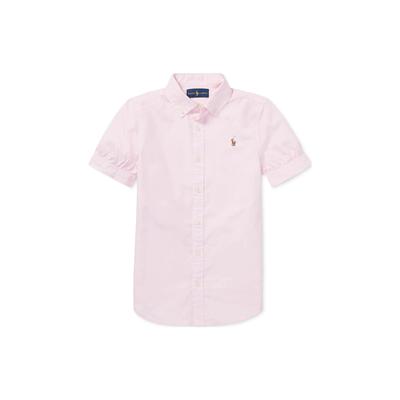 Polo Shirt Ss22 Solid Color Small Logo Embroidered Polo Short Sleeve Kids Tops Pink 313680346005