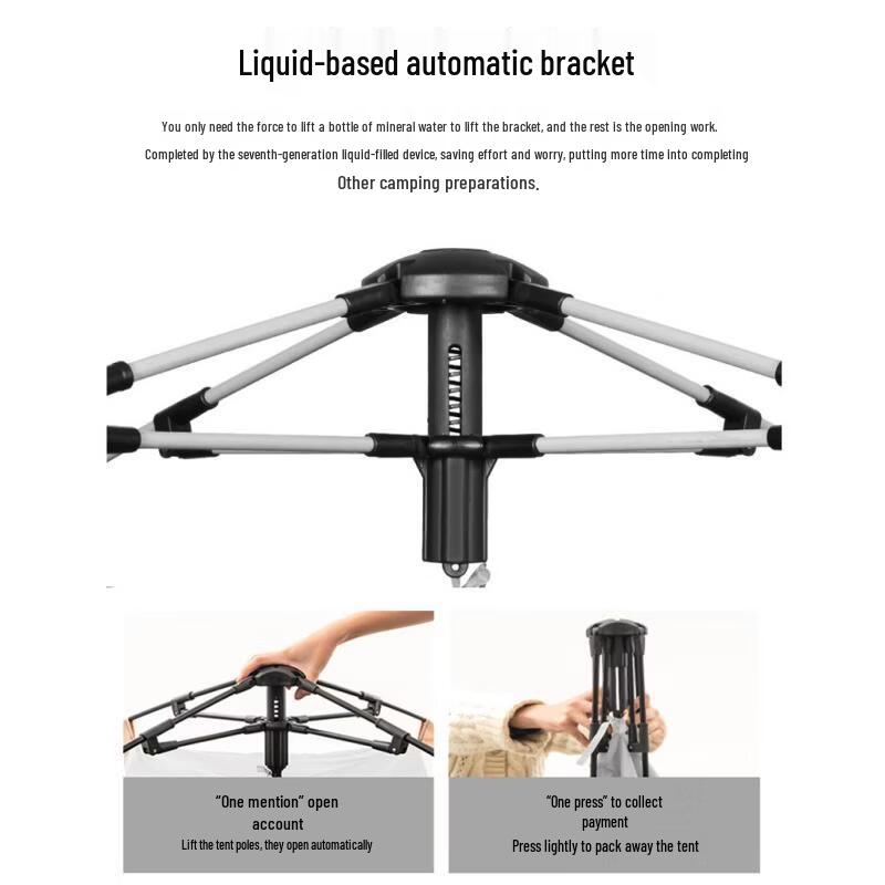 ZISIZ Outdoor Folding Hexagonal Camping Tent