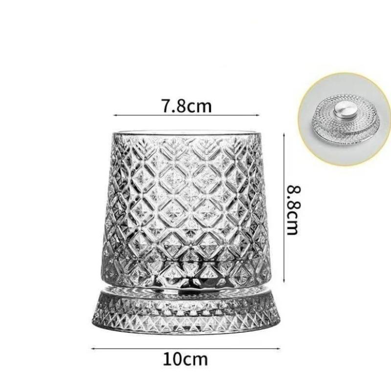 Cocktail Party Essential:  Crystal Whiskey Glasses With 360 Degree Rotating Glass Base