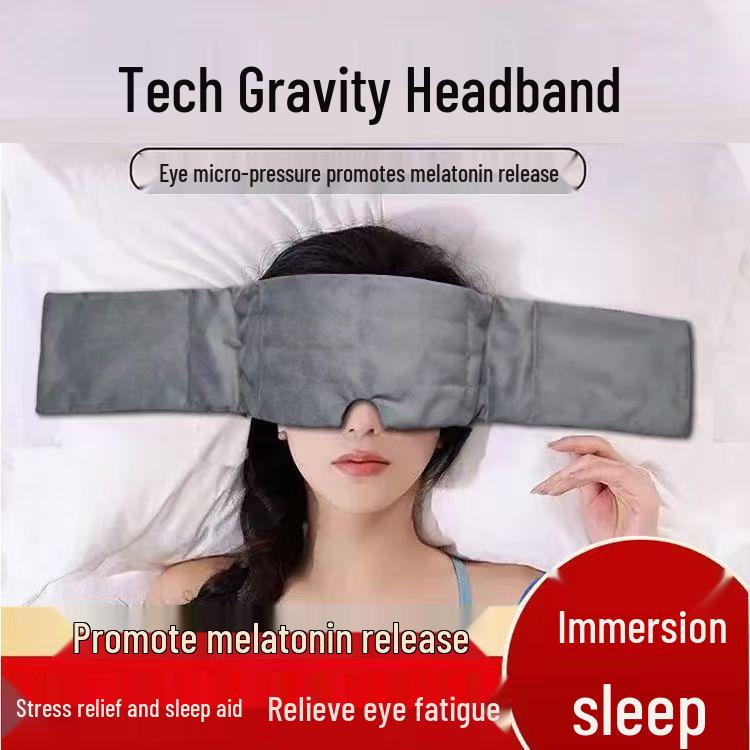 

Gravity Eye Mask with Earplugs - Light Blocking, Ice Silk Sleep Headscarf for Men and Women Magic Tape Eye Mask