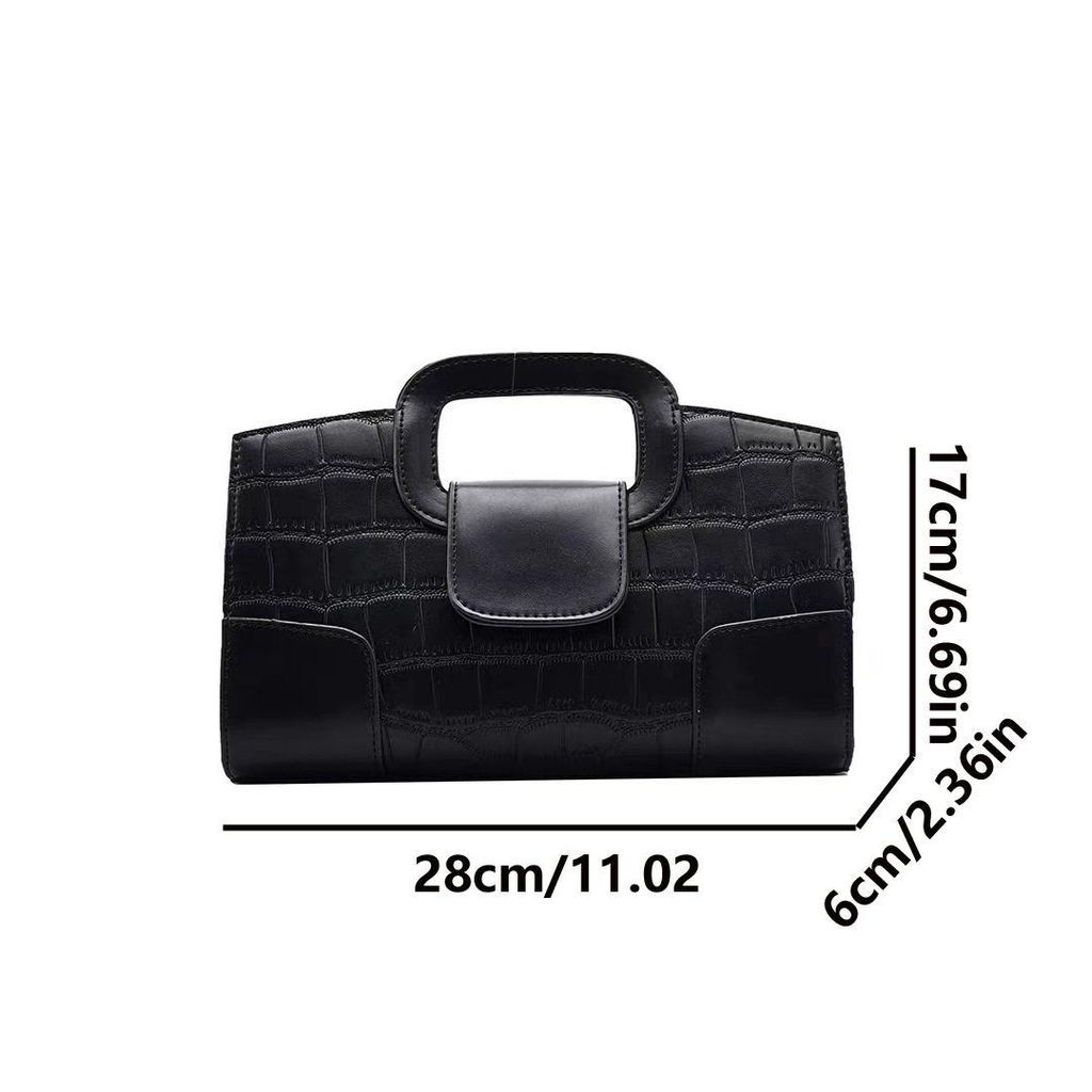 Crocodile Pattern Pu Evening Clutch Bag With Zipper Lock For Ladies