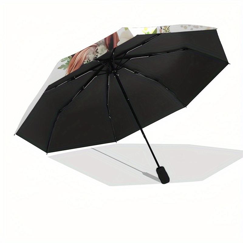1pc Horse Floral Themed High-quality Umbrella,Automatic Opening and Closing Umbrella,Multi-functional Umbrella G0811320