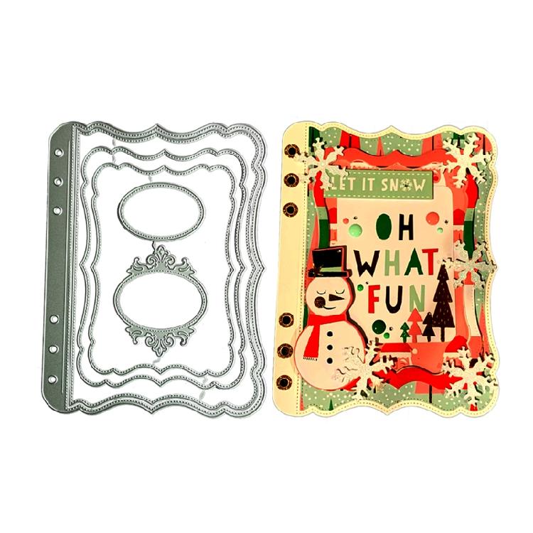 Frame Shap Metal Cutting Dies Stencil Birthday Christmas Card Making Accessories
