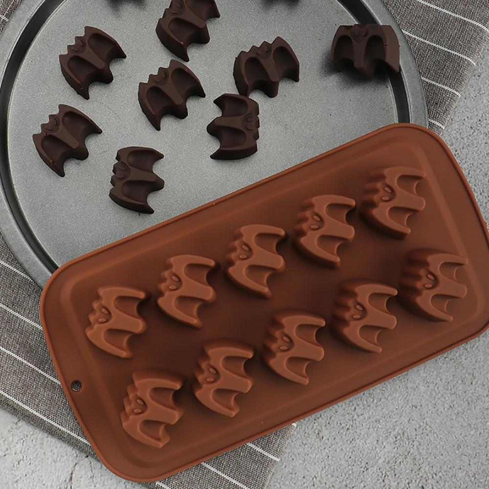 Halloween Mold Baking Cookie Mold Chocolate Wizard Hat Skull Ice Grid DIY Dropper Pumpkin Shape