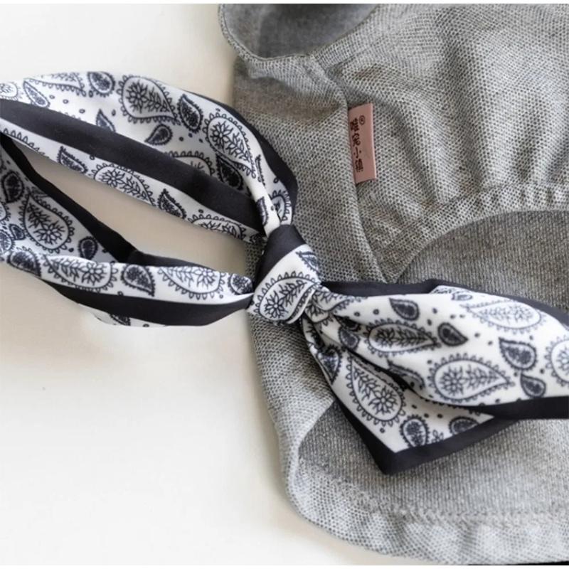 Spring and Autumn Pet Vest Cute Scarf Base Shirt Pet Teddy Solid Color Coat Puppy Clothes Dog Clothes for Small Dogs 2XS - 3XL