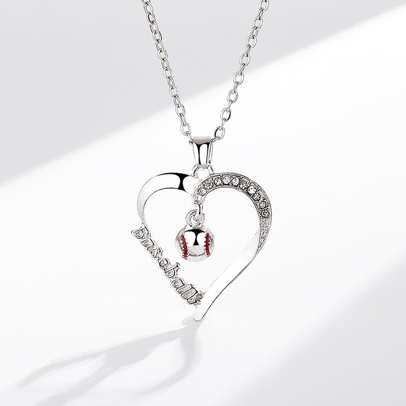 Kids Sports Necklace Volleyball Softball Basketball Baseball Pendant Christmas Gift Jewelry Accessory For Boys And Girls