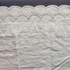 43cm wide x 180cm long vintage eyelet floral embroidered cotton lace fabric (beige)
