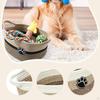 Rope Woven Basket Cat Dog Toy Bin Rectangle with Handles Soft Gift Empty for Toys Kitchen