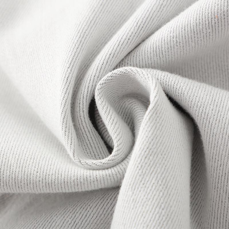 Women's Light Gray High-Waisted Wide-Leg Jeans - Slim-Fit Straight-Leg Trousers for Spring/Summer 2025.