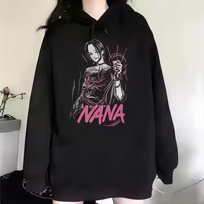 Black Stones Nana Osaki Hoodie Manga Clothes for Teens Soft Fabric Female Sweatshirts Hoddie Modern Style5