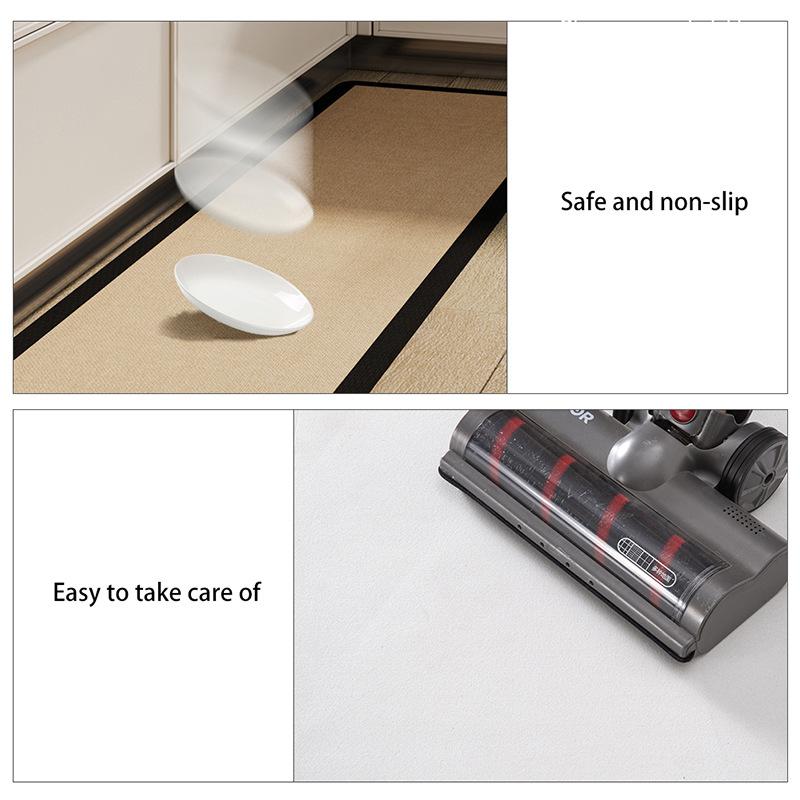 Simple Kitchen No-wash Wipeable Non-slip Floor Mat Household Waterproof and Oil-proof Floor Mats Thickened Kitchen Long Mats