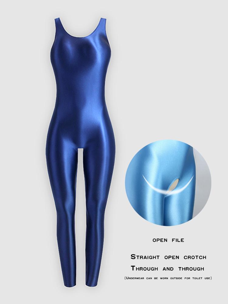 Body da Fitness Scintillante da Donna con Canotta e Leggings 9/10