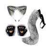 Costume Prop Cartoon Animal Ears Headband Hair Hoop Necklace Tail Set Fox Cat Cosplay Halloween
