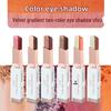 YZS Velvet Gradient Dual-Color Eyeshadow Stick - Easy Nude Makeup with Magic Gradient and One-Touch Application.