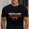 Men‘s’ T-shirt High Quality Funny Cotton Gym Fitness Bodybuilder Dumbbell Design Moto Tee Casua