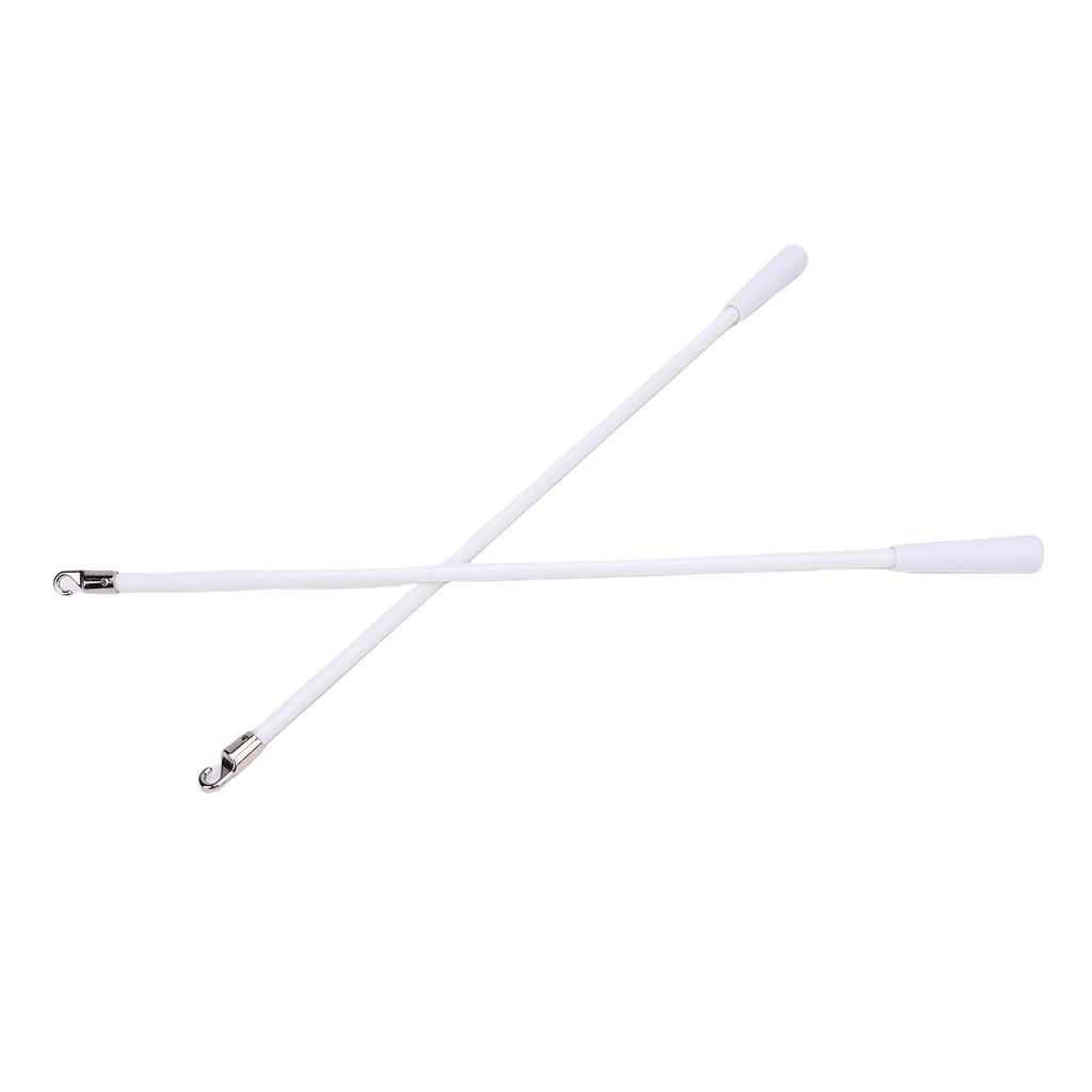 2pcs Blind Wands Vertical Blinds Stick Replacement with Hook Handle White Fiberglass Blind Tilt Wands for Window Opener